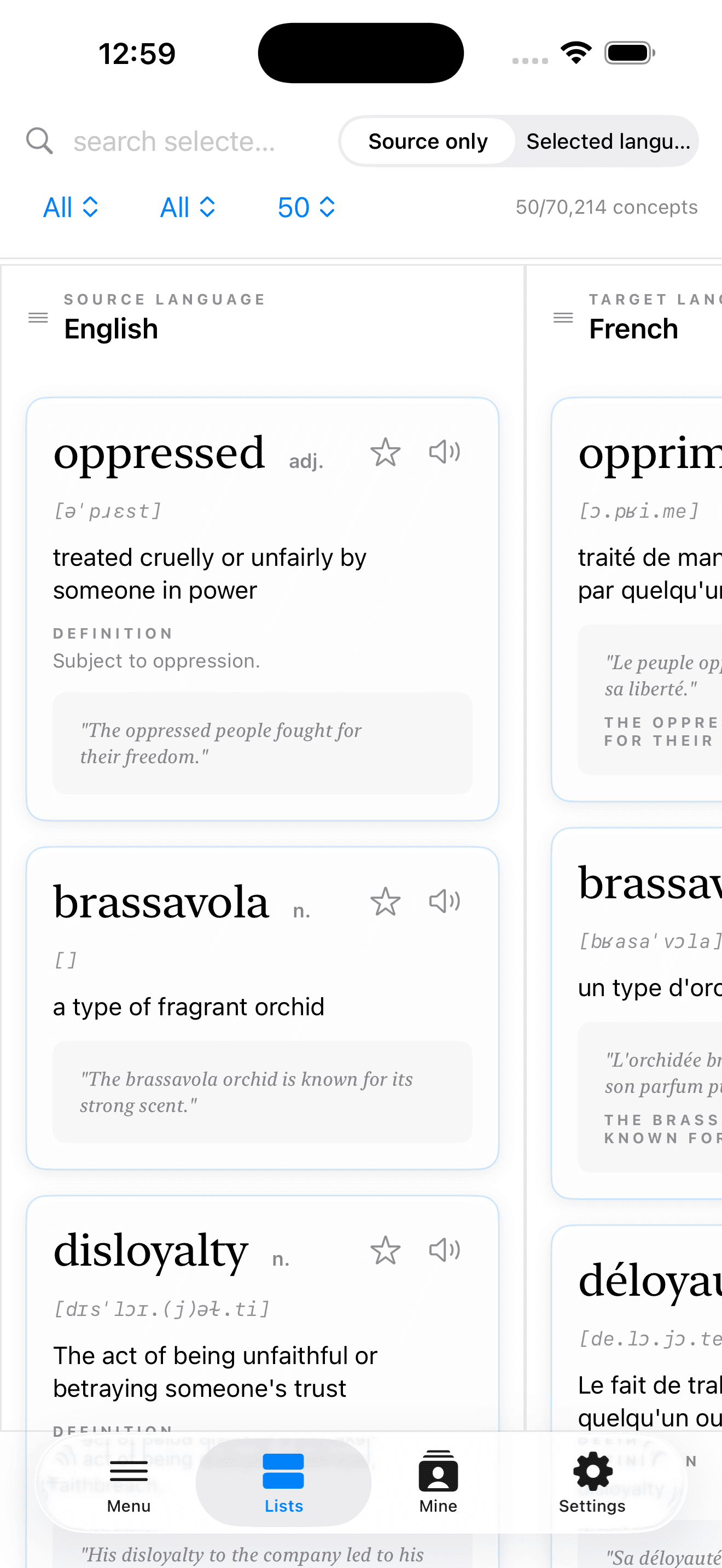 Translate once. Compare every language. 2